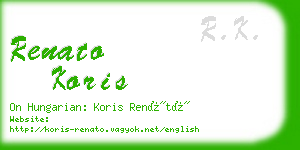 renato koris business card